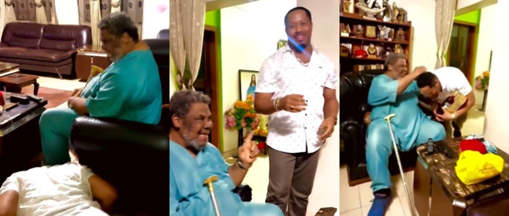 Mike Ezuruonye Pays Surprise Visit to Nollywood Icon Pete Edochie