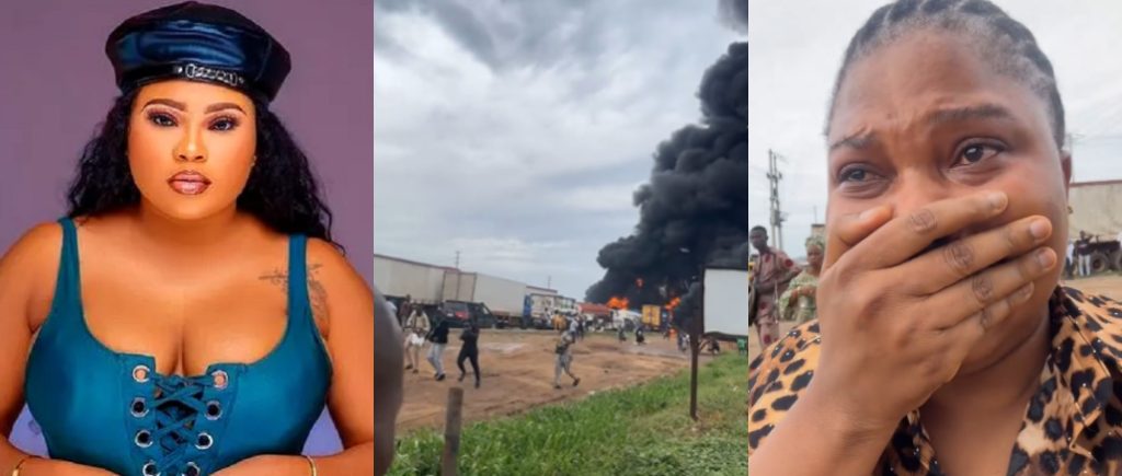 Actress Olamide Odunlade Escapes Tanker Explosion on Lagos-Ibadan Parkway
