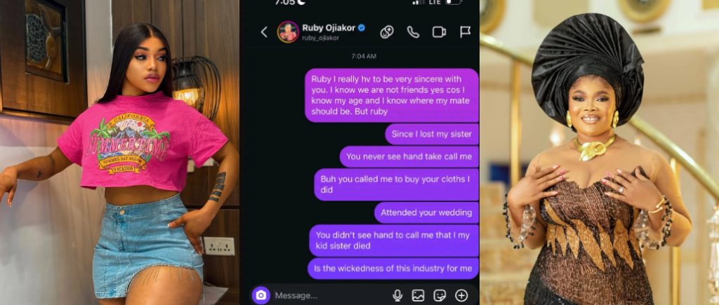 Chinelo Rita Accuses Ruby Ojiakor of Neglect After Sister’s Demise