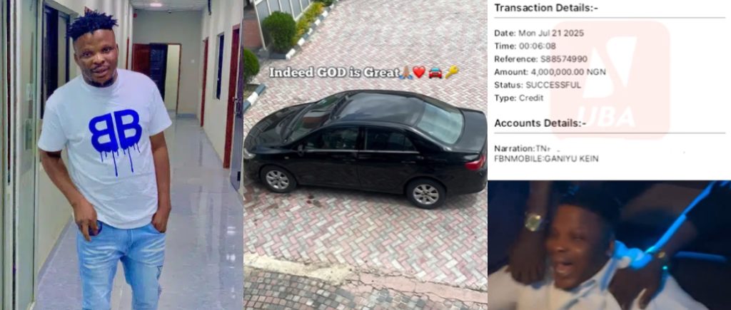 Actor Ijoba Lande Breaks Down in Tears After Surprise Gift of Car and ₦4 Million