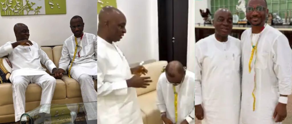 Seyi Vodi Gets Anointed by Bishop Oyedepo on Birthday Visit


