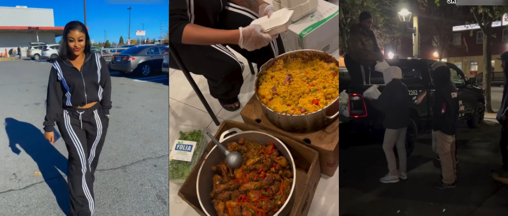 Sarah Martins Sparks Reactions As She Shares Food To Homeless People In Canada