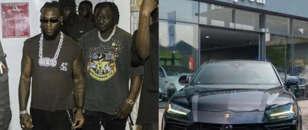 Burna Boy just bought his best friend,  Lamborghini Urus worth ₦800m after he crashed his Cybertruck