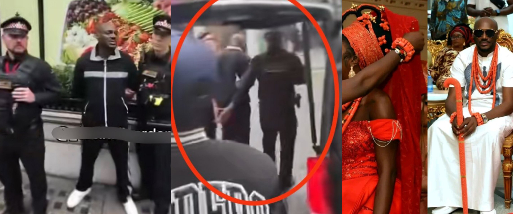 Video Surfaces Allegedly Showing Police Escorting 2Baba After Public Argument with Wife Natasha in UK