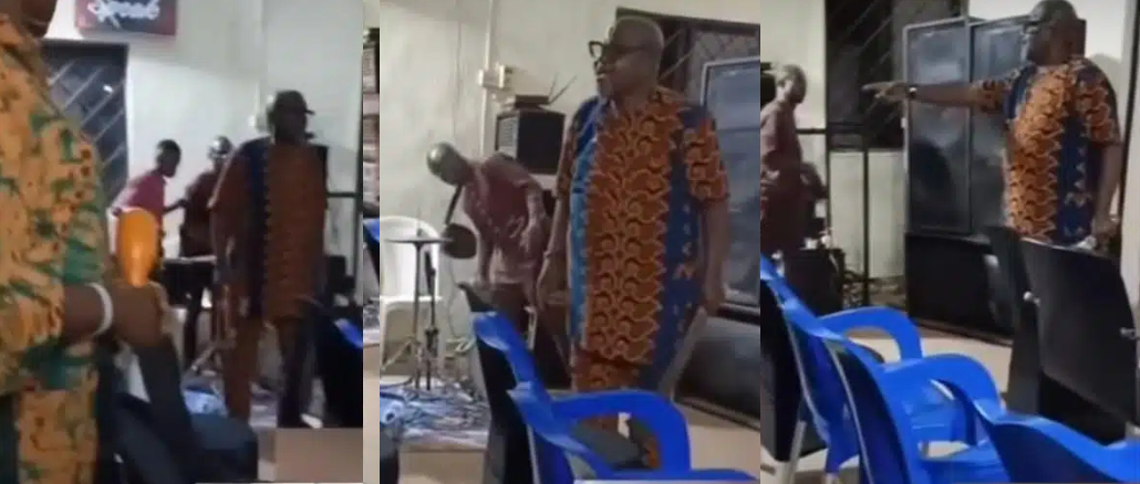 “Get Out”- Man Bursts into Church with Cutlass Over Night Vigil Noise