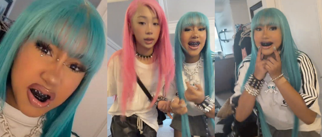 12-years-old Kim Kardashian Daughter Sparks Debate With Bridge Piercing