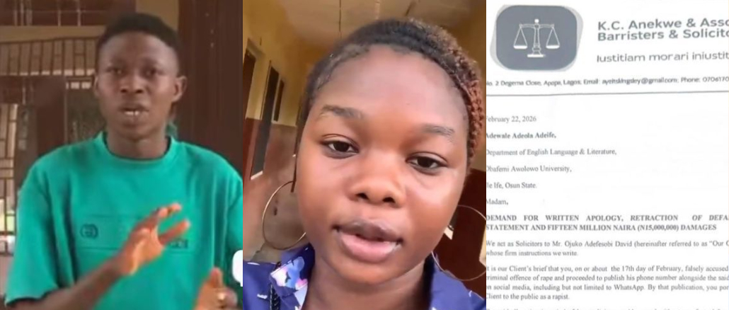 OAU Student Sues Colleague For ₦15 Million Over False R@Pe Allegation