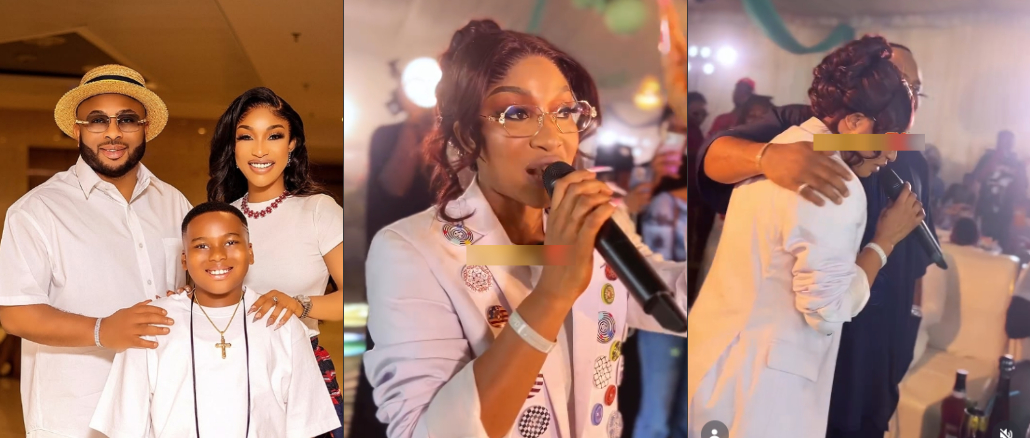 “I Love You With The Love Of God”- Tonto Dikeh Hails Ex-Husband Churchill At Son’s 10th Birthday