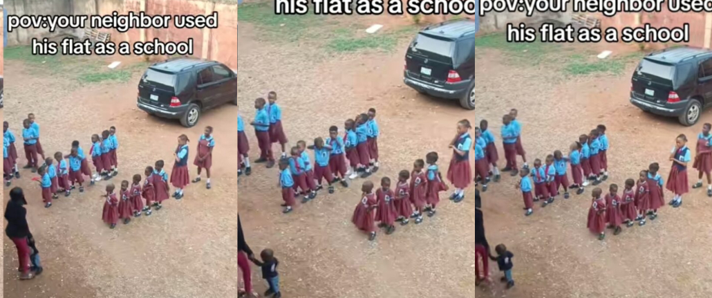Lady Goes Viral After Neighbour Opens School in Residential Flat