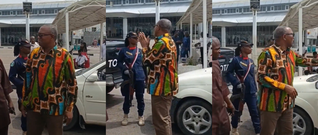 Peter Obi Spotted Settling Dispute Between Drivers at Airport
